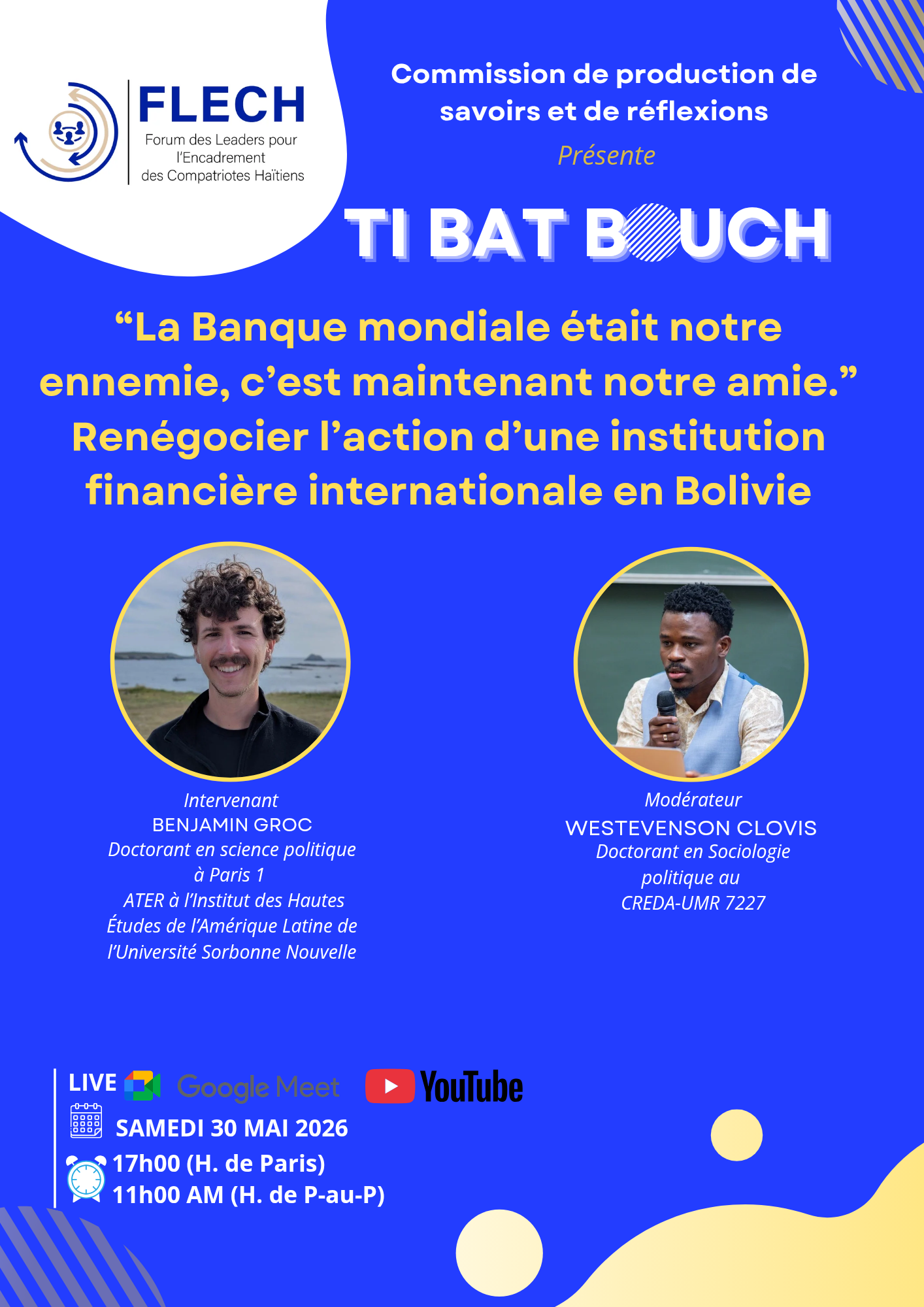 "La banque mondiale était notre ennemie, c'est maintenant notre amie." Renégocier l'action de notre institution financière internationale en Bolivie